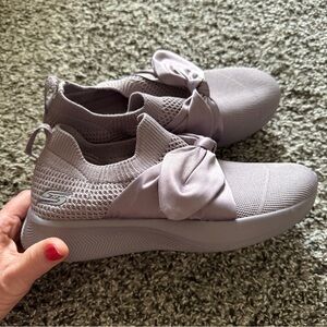 Skechers Women's Light Gray Slip-On Sneakers